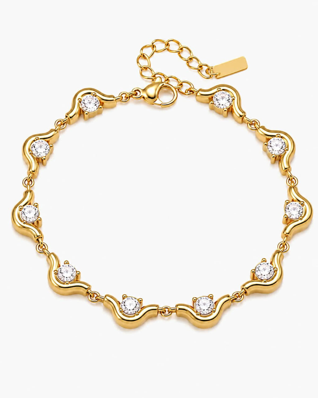 Aurelle Wave Crystal Bracelet