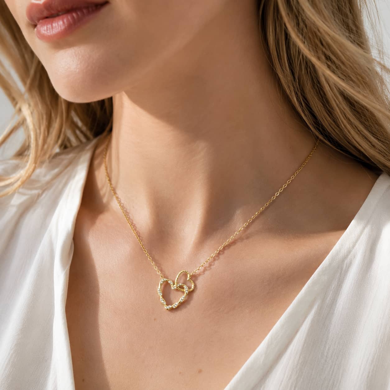 Amora Twin Heart Necklace