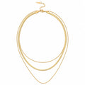 Golden Cascade Layered Necklace