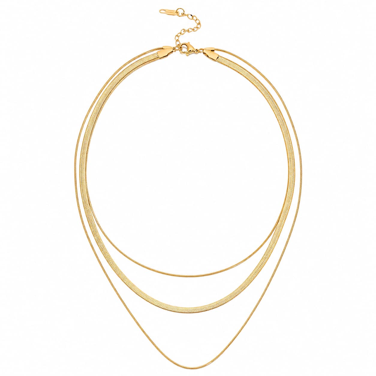 Golden Cascade Layered Necklace