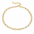 Dual Tone Link Necklace