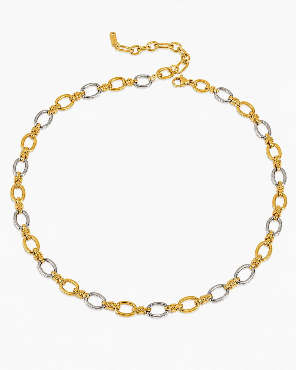 Dual Tone Link Necklace