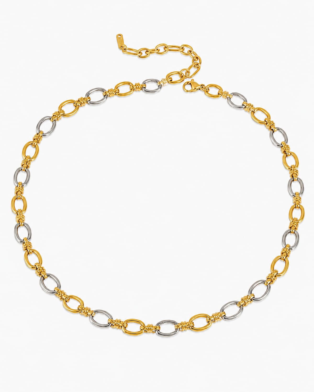 Dual Tone Link Necklace