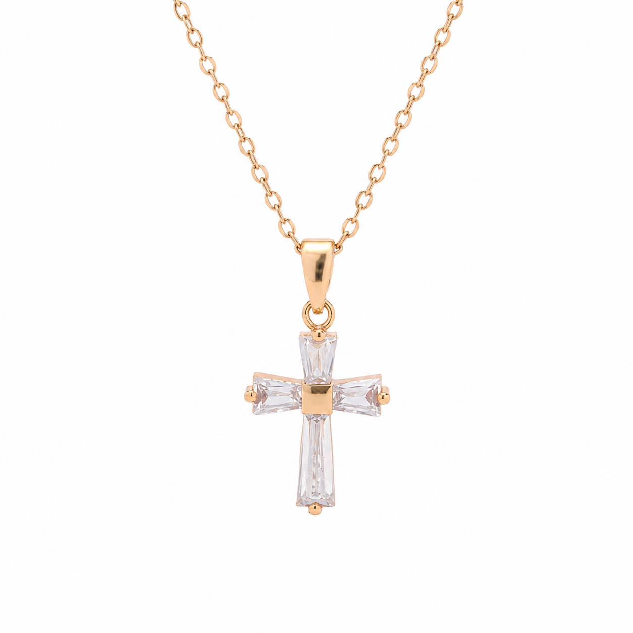 Veloria Radiant Cross Necklace
