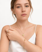 Goldene Blüten Kristallarmband