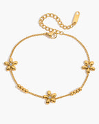 Goldene Blüten Kristallarmband