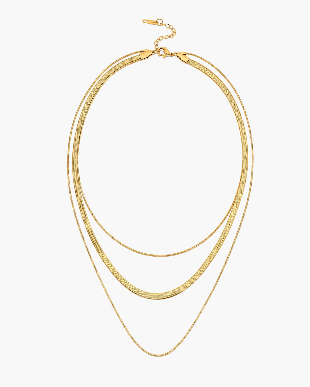 Golden Cascade Layered Necklace