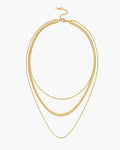 Golden Cascade Layered Necklace