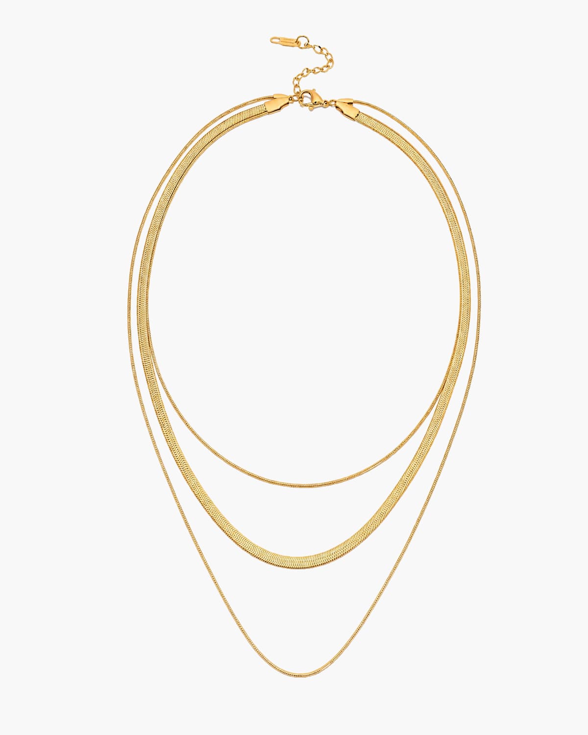Golden Cascade Layered Necklace