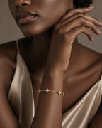 Goldenes Kleeblattarmband