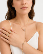 Goldene Spiralen-Kristallarmband