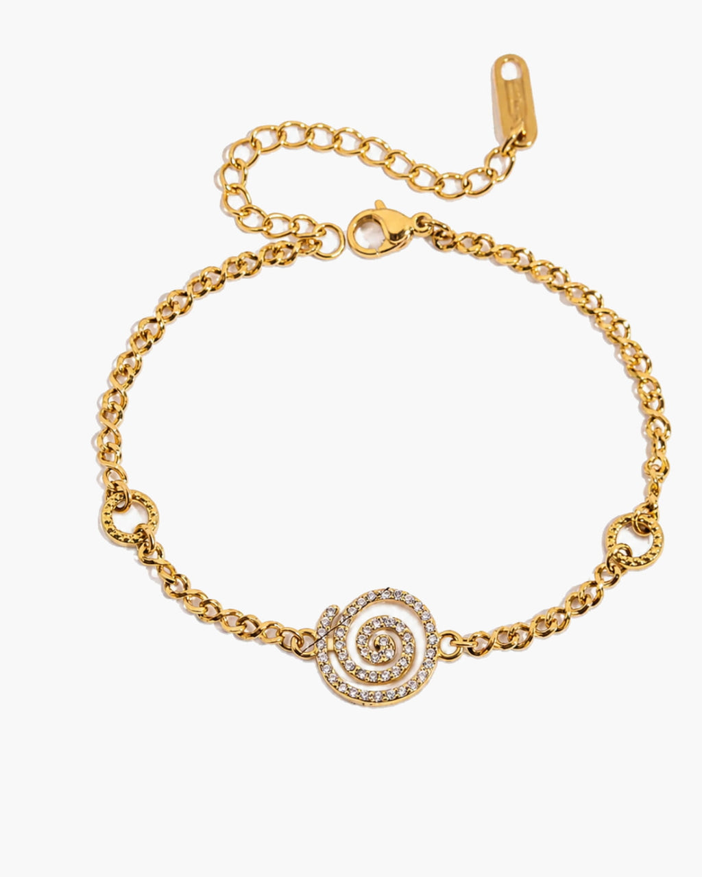 Golden Spiral Crystal Bracelet