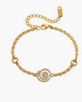 Golden Spiral Crystal Bracelet