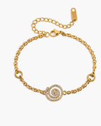 Goldene Spiralen-Kristallarmband