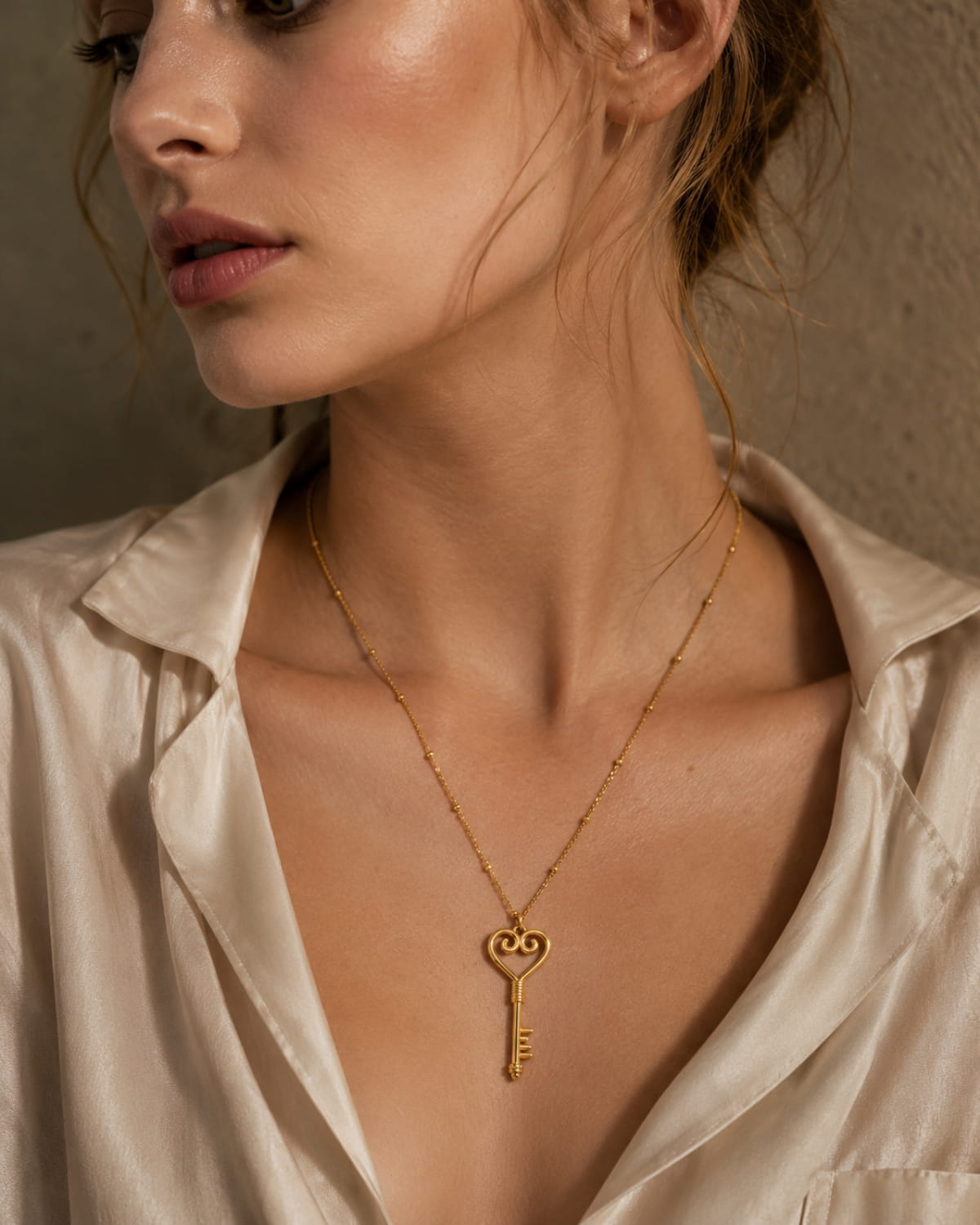 Heart Key Necklace
