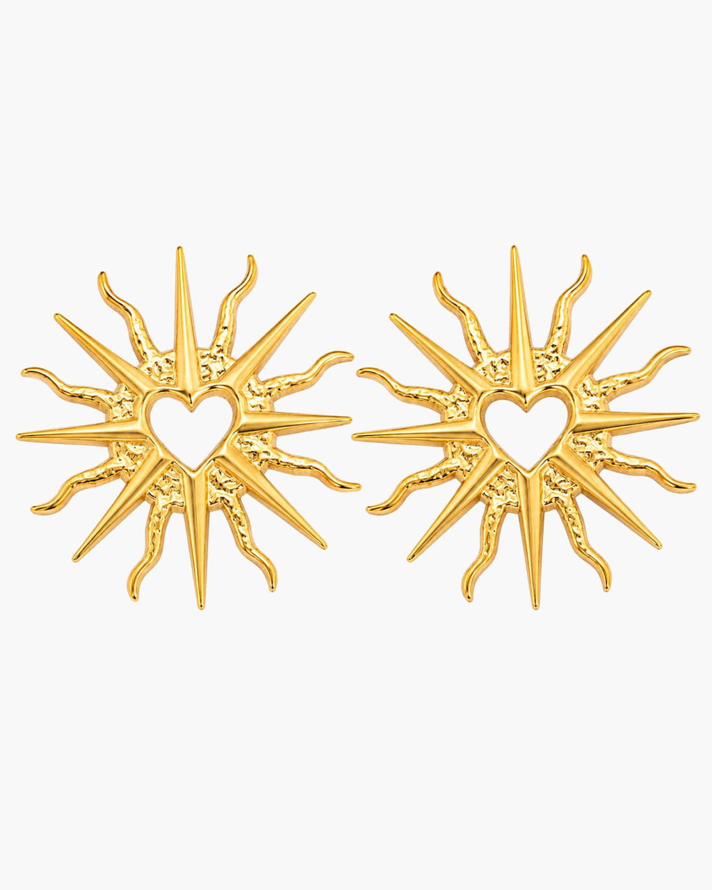 Helios Heart Sunburst Earrings