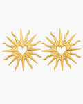 Helios Heart Sunburst Earrings