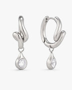 Aurelia Knot Drop Huggie Ohrringe