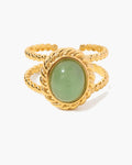 Laurel Green Stone Ring