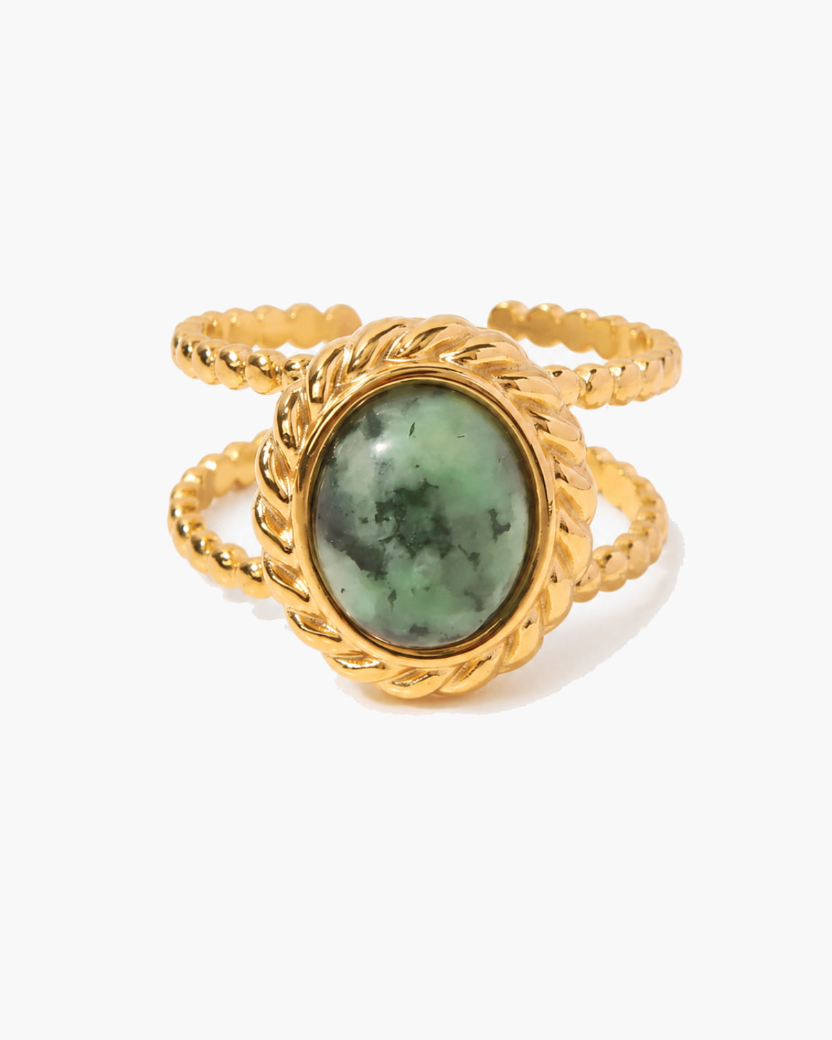 Laurel Green Stone Ring