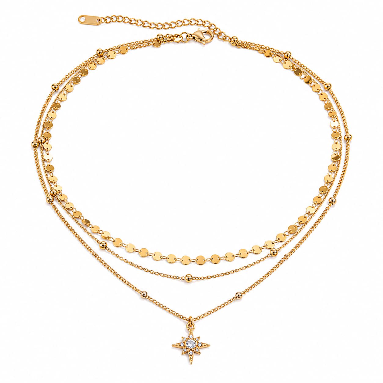 North Star Layered Necklace