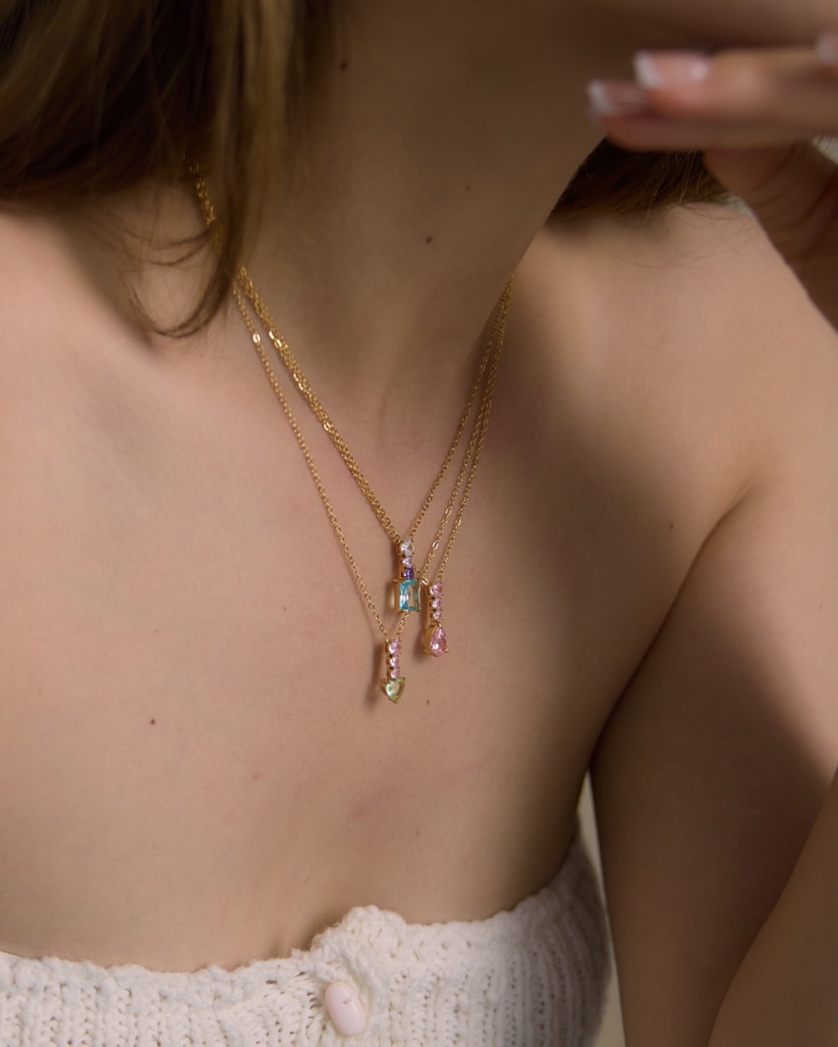 Liora Crystal Drop Necklace