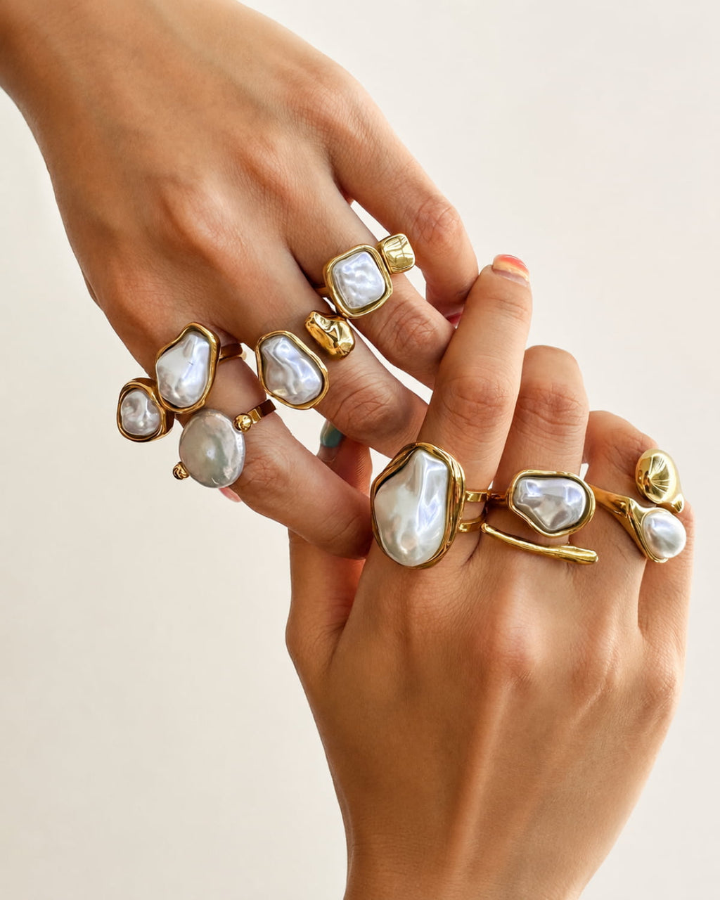 Luna Pearl Statement Ring