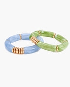 Armband-Set „Wiesenblau“ aus Kunstharz