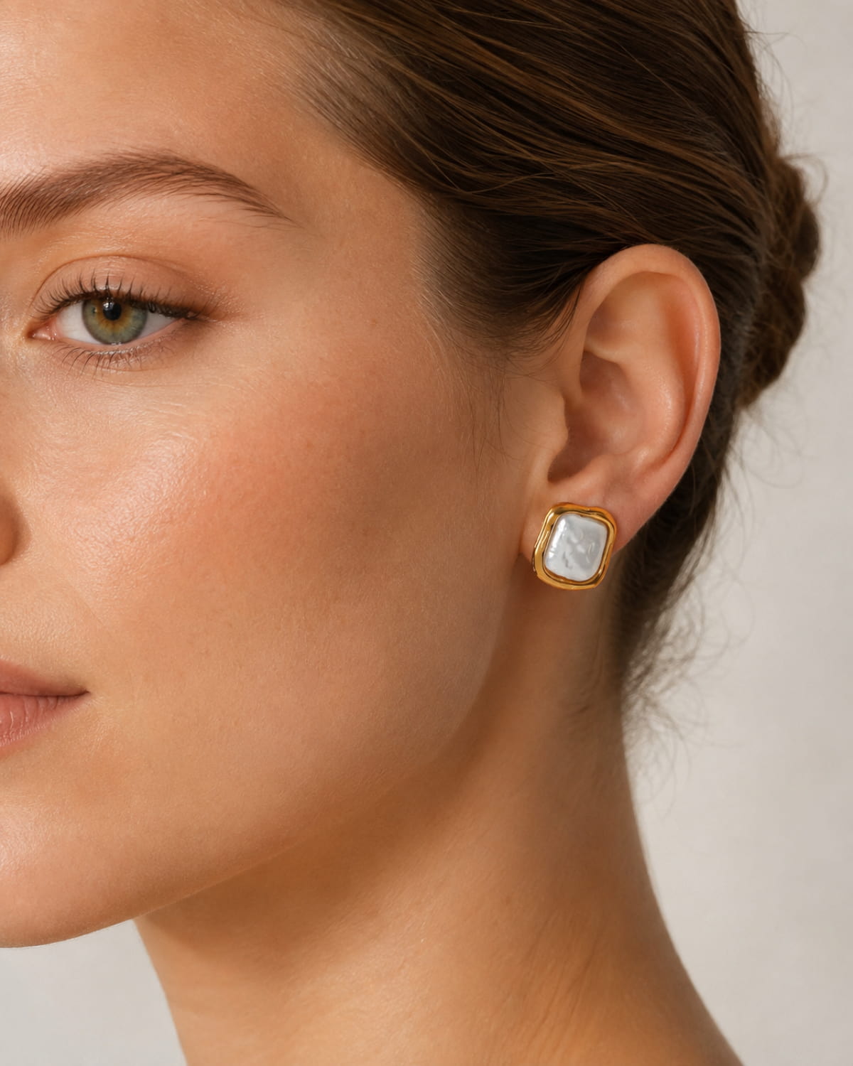 Mirelle Pearl Frame Earrings