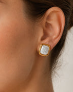 Mirelle Pearl Frame Earrings