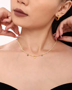 Natural Stone Crystal Charm Necklace