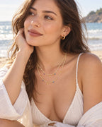 Natural Stone Crystal Charm Necklace