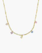 Natural Stone Crystal Charm Necklace