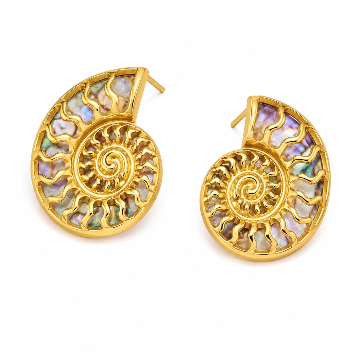 Nautilus Whisper Stud Earrings