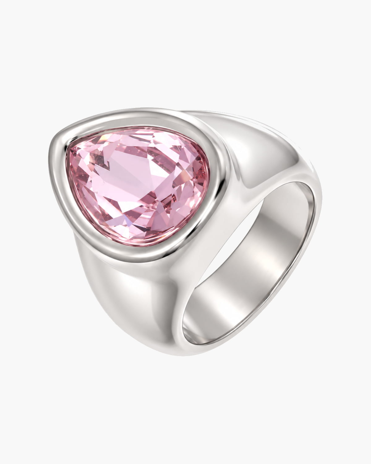 Pear Crystal Signet Ring