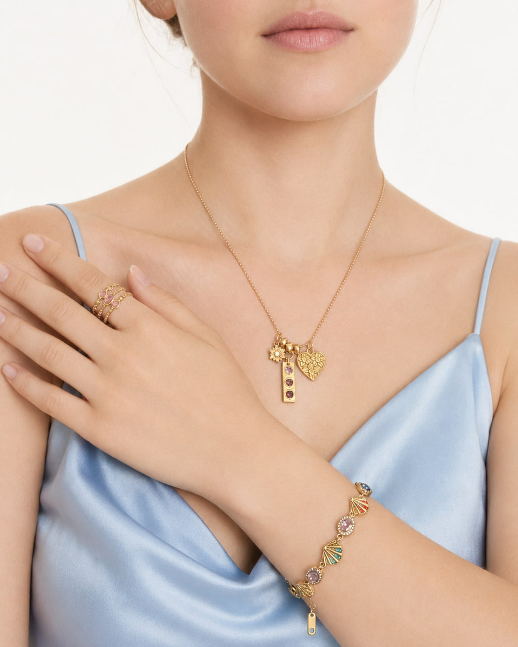 Rose Orbit Stone Ring