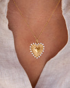 Sacred Heart Crystal Necklace