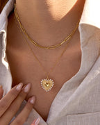 Sacred Heart Crystal Necklace