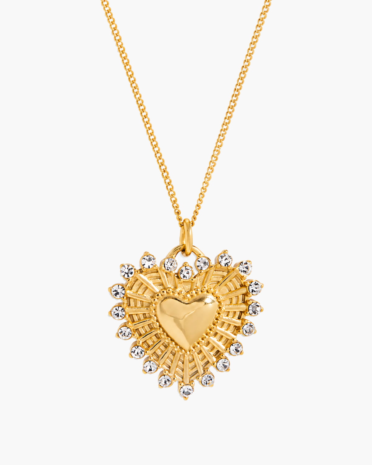 Sacred Heart Crystal Necklace