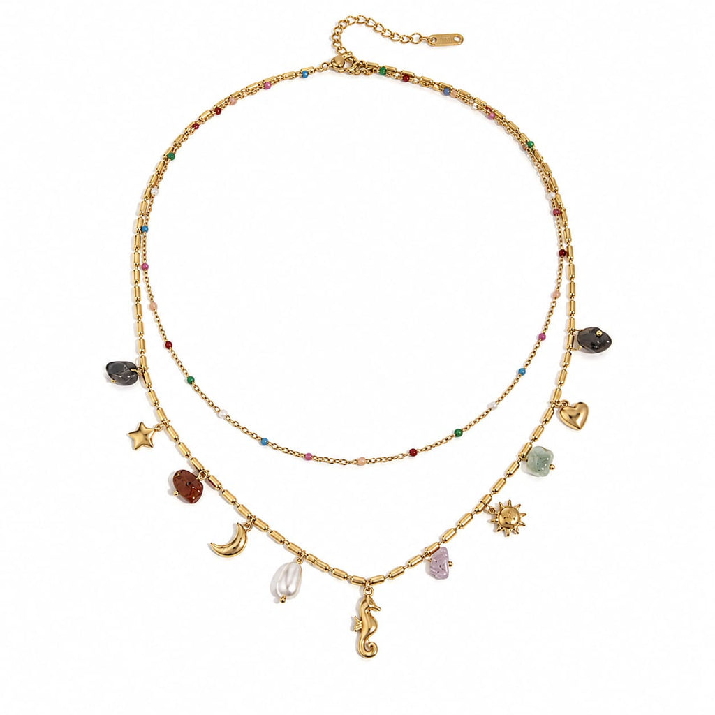 Marina Seahorse Layered Necklace