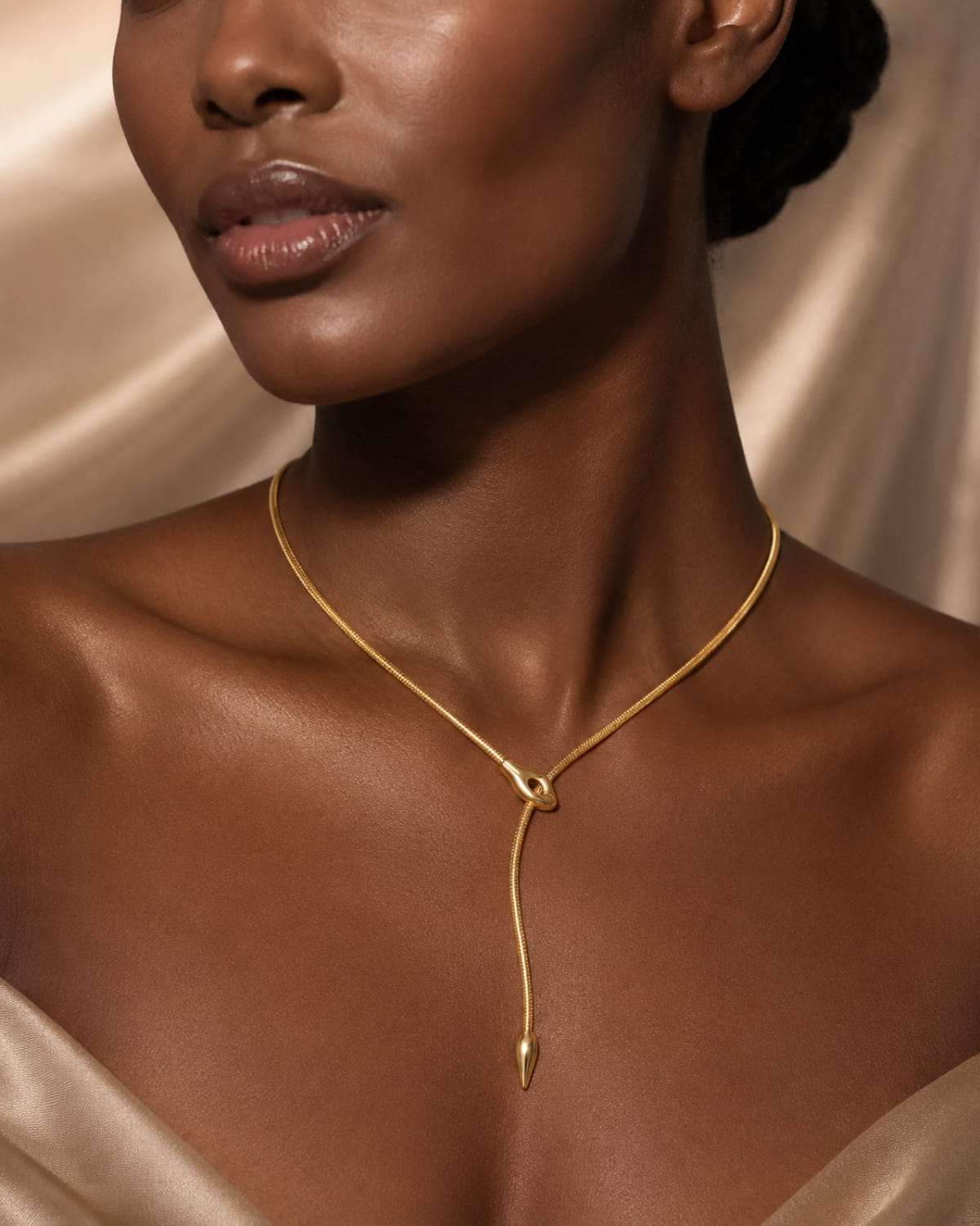 Seraphine Knot Lariat Necklace