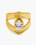 Serpent Tear Crystal Ring