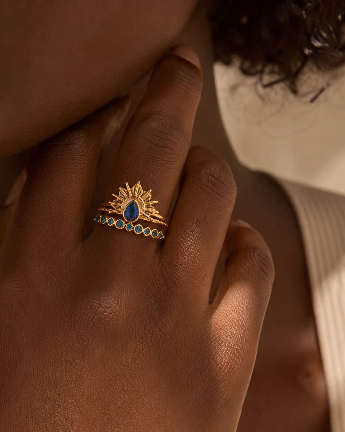 Solaris Crown Ring Set