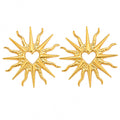 Helios Heart Sunburst Earrings