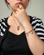 Sonnenkristall-Ringset