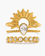 Sonnenkristall-Ringset