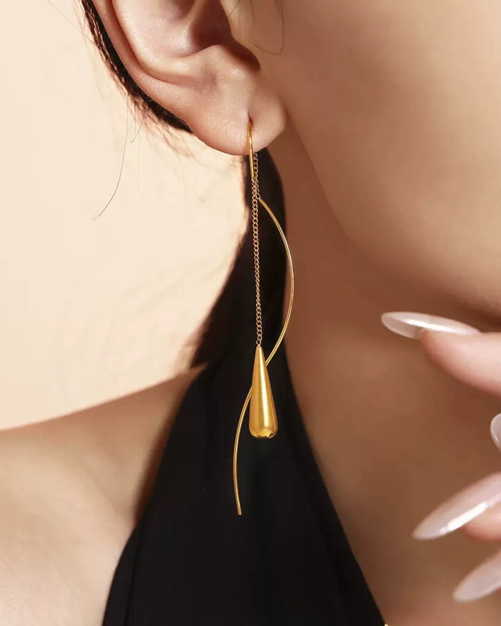 Teardrop Threader Earrings