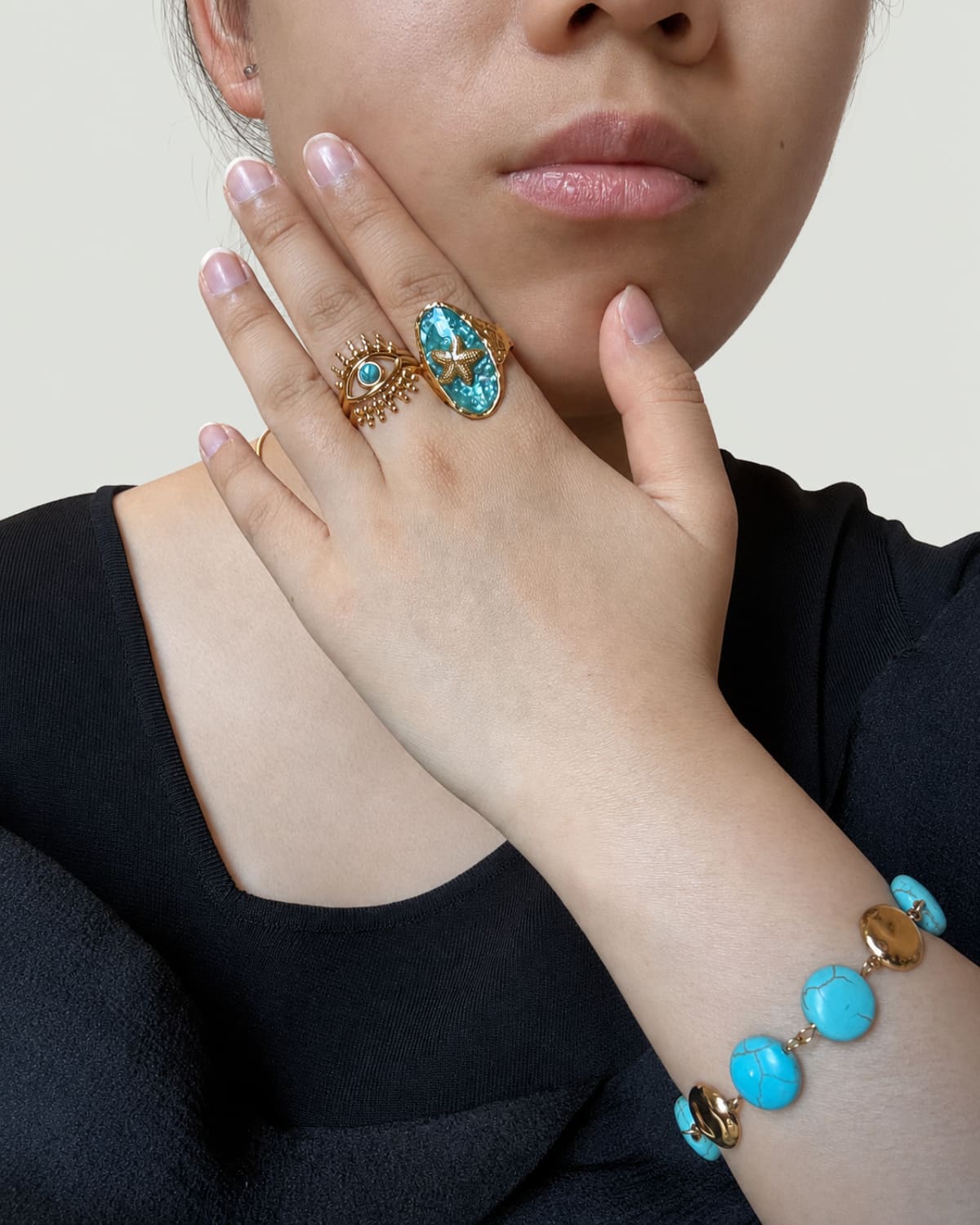 Tidal Star Abalone Ring