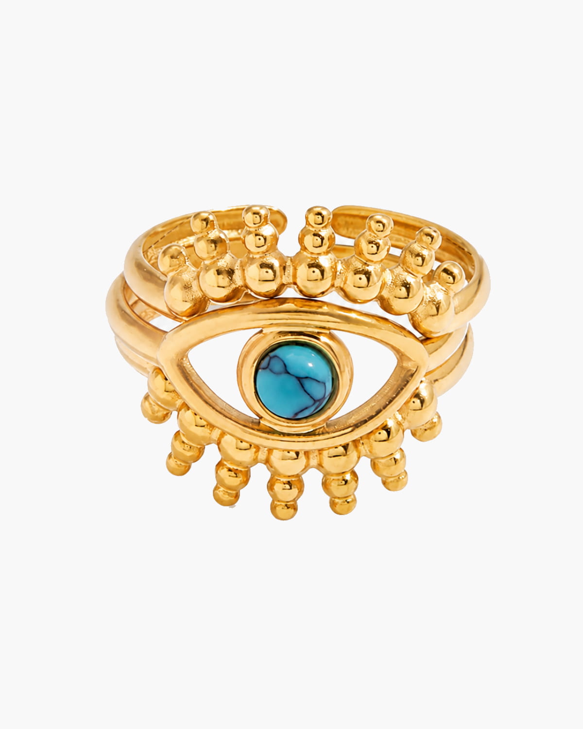 Turquoise Evil Eye Ring