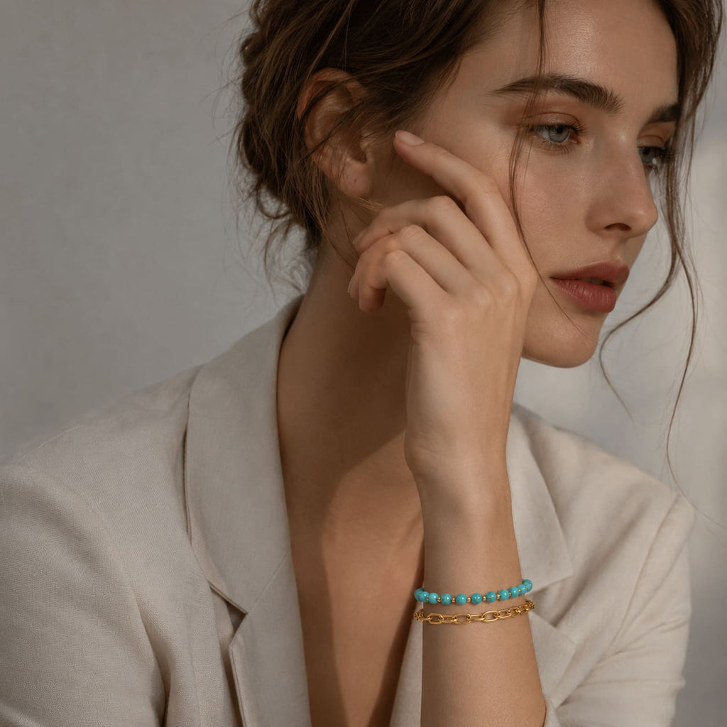 Azure Tide Layered Bracelet Set